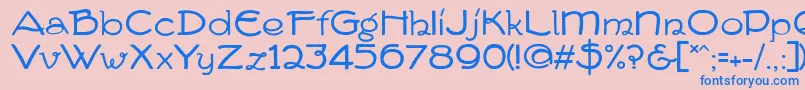 FvDeventer Font – Blue Fonts on Pink Background