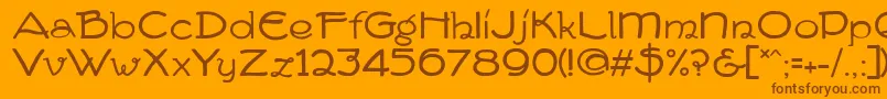 FvDeventer Font – Brown Fonts on Orange Background