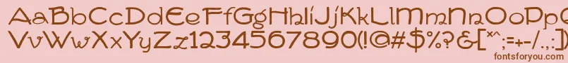 FvDeventer Font – Brown Fonts on Pink Background