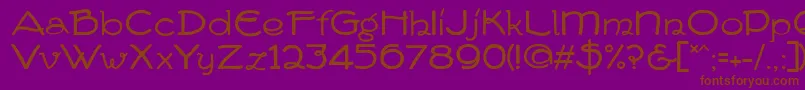 Шрифт FvDeventer – коричневые шрифты на фиолетовом фоне