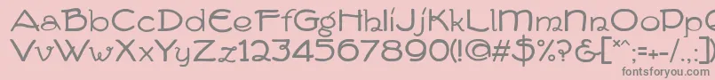 Fonte FvDeventer – fontes cinzas em um fundo rosa