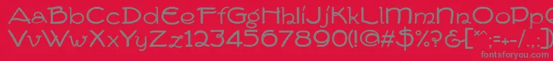 FvDeventer Font – Gray Fonts on Red Background