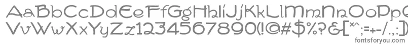 FvDeventer-fontti – harmaat kirjasimet valkoisella taustalla