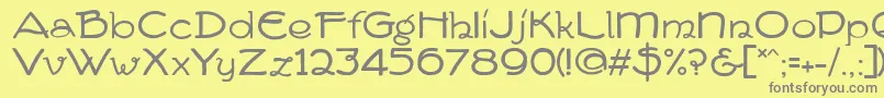 FvDeventer Font – Gray Fonts on Yellow Background