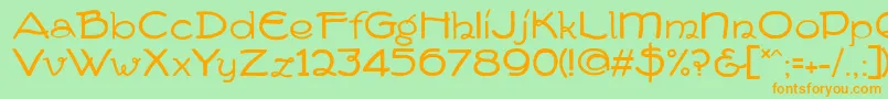 FvDeventer Font – Orange Fonts on Green Background