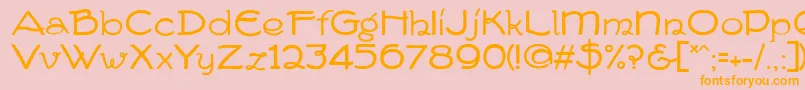 FvDeventer Font – Orange Fonts on Pink Background