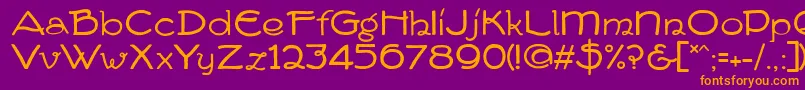 FvDeventer Font – Orange Fonts on Purple Background