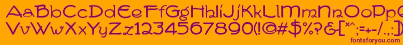 FvDeventer Font – Purple Fonts on Orange Background