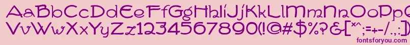 FvDeventer Font – Purple Fonts on Pink Background