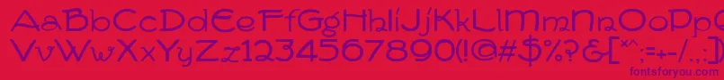 FvDeventer Font – Purple Fonts on Red Background
