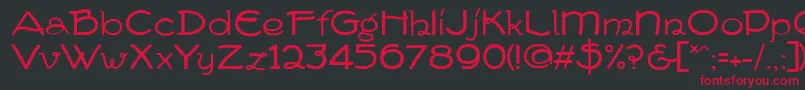 FvDeventer Font – Red Fonts on Black Background