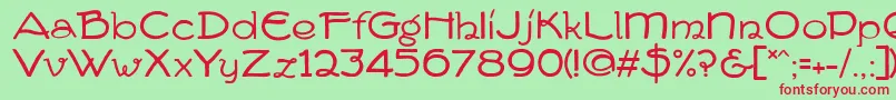 FvDeventer Font – Red Fonts on Green Background