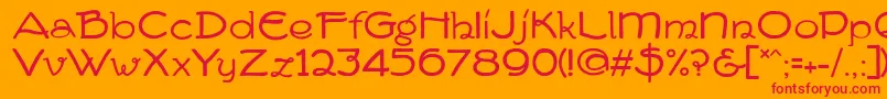 FvDeventer Font – Red Fonts on Orange Background