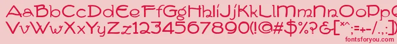 FvDeventer Font – Red Fonts on Pink Background