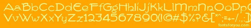 FvDeventer Font – Yellow Fonts on Orange Background