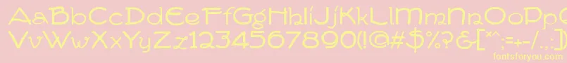 FvDeventer Font – Yellow Fonts on Pink Background
