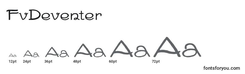 Размеры шрифта FvDeventer