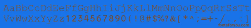 FixedMiriamTransparent Font – Brown Fonts on Blue Background