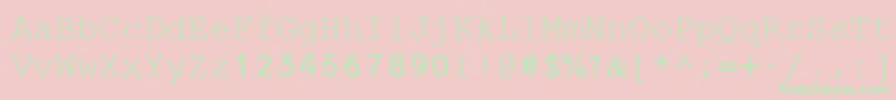 FixedMiriamTransparent Font – Green Fonts on Pink Background