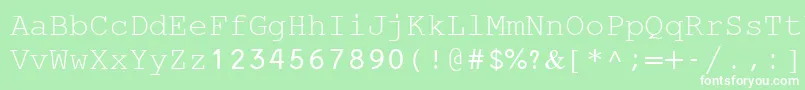 FixedMiriamTransparent Font – White Fonts on Green Background