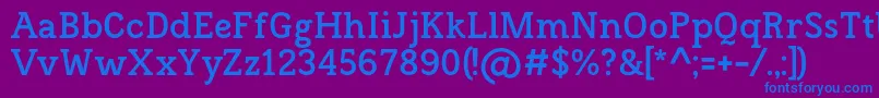 FrontenacBold Font – Blue Fonts on Purple Background