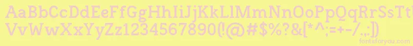 FrontenacBold Font – Pink Fonts on Yellow Background