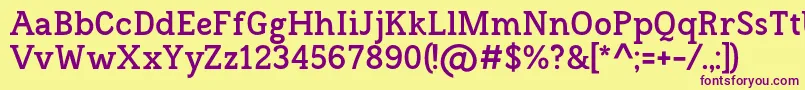 FrontenacBold Font – Purple Fonts on Yellow Background