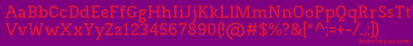 FrontenacBold Font – Red Fonts on Purple Background