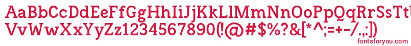 フォントFrontenacBold – 白い背景に赤い文字