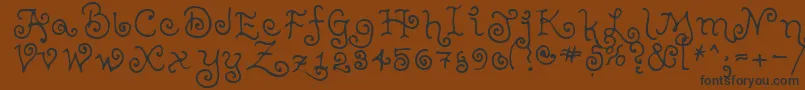 TeenageGirl2 Font – Black Fonts on Brown Background
