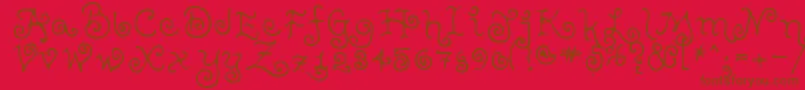 fuente TeenageGirl2 – Fuentes Marrones Sobre Fondo Rojo