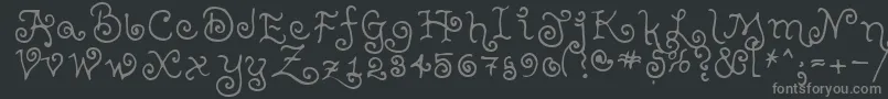 TeenageGirl2 Font – Gray Fonts on Black Background