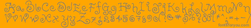 TeenageGirl2-Schriftart – Graue Schriften auf orangefarbenem Hintergrund