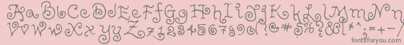 TeenageGirl2 Font – Gray Fonts on Pink Background