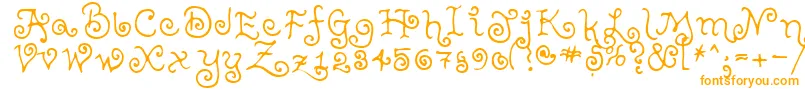 TeenageGirl2 Font – Orange Fonts on White Background