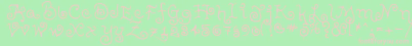 fuente TeenageGirl2 – Fuentes Rosadas Sobre Fondo Verde