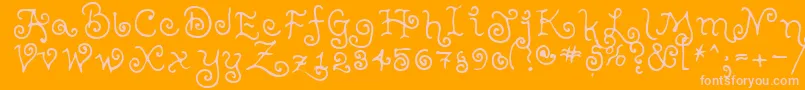 TeenageGirl2 Font – Pink Fonts on Orange Background