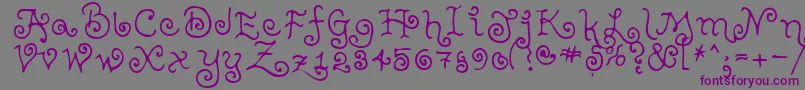 TeenageGirl2 Font – Purple Fonts on Gray Background