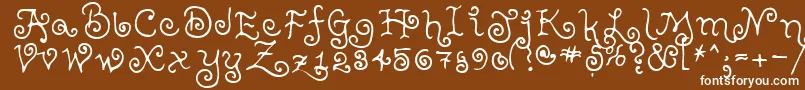TeenageGirl2 Font – White Fonts on Brown Background