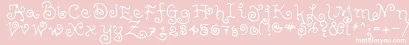 TeenageGirl2 Font – White Fonts on Pink Background
