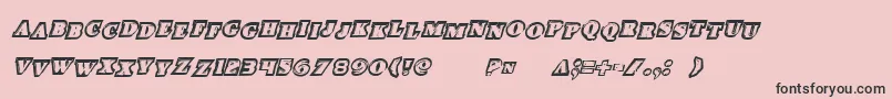 Iceboxartstagital Font – Black Fonts on Pink Background