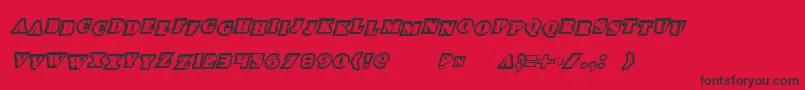 Iceboxartstagital Font – Black Fonts on Red Background