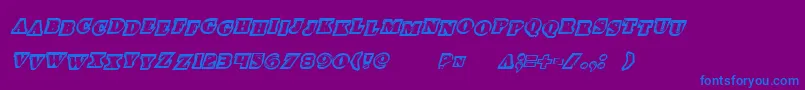 Iceboxartstagital Font – Blue Fonts on Purple Background