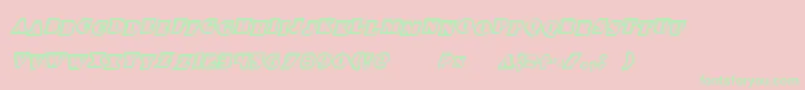 Iceboxartstagital Font – Green Fonts on Pink Background