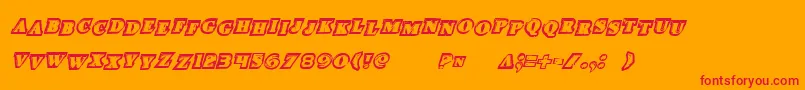 Iceboxartstagital Font – Red Fonts on Orange Background