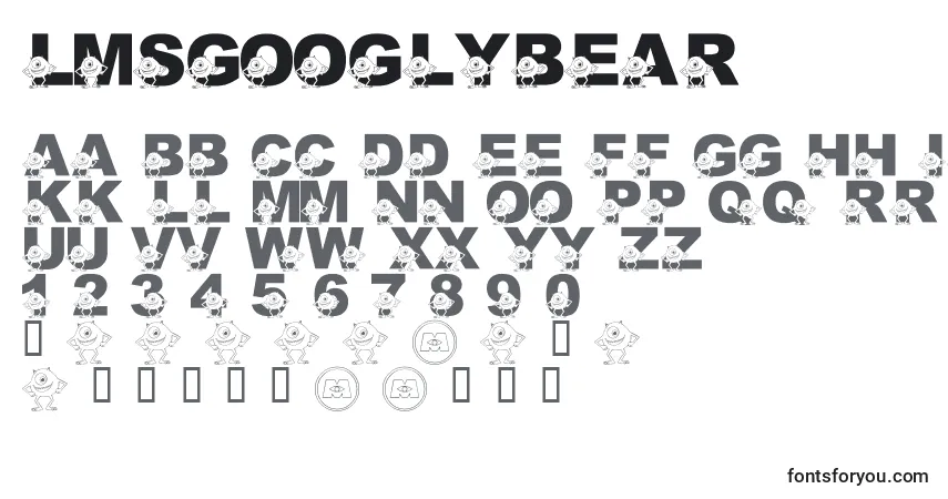 Schriftart LmsGooglyBear – Alphabet, Zahlen, spezielle Symbole