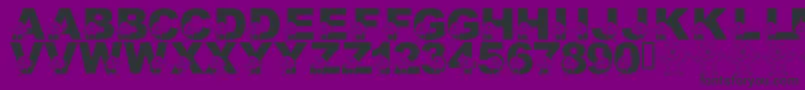 Шрифт LmsGooglyBear – чёрные шрифты на фиолетовом фоне