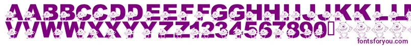 LmsGooglyBear-fontti – violetit fontit