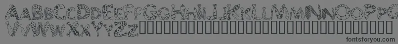 DaddyTie-Schriftart – Schwarze Schriften auf grauem Hintergrund