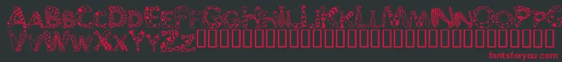 DaddyTie Font – Red Fonts on Black Background